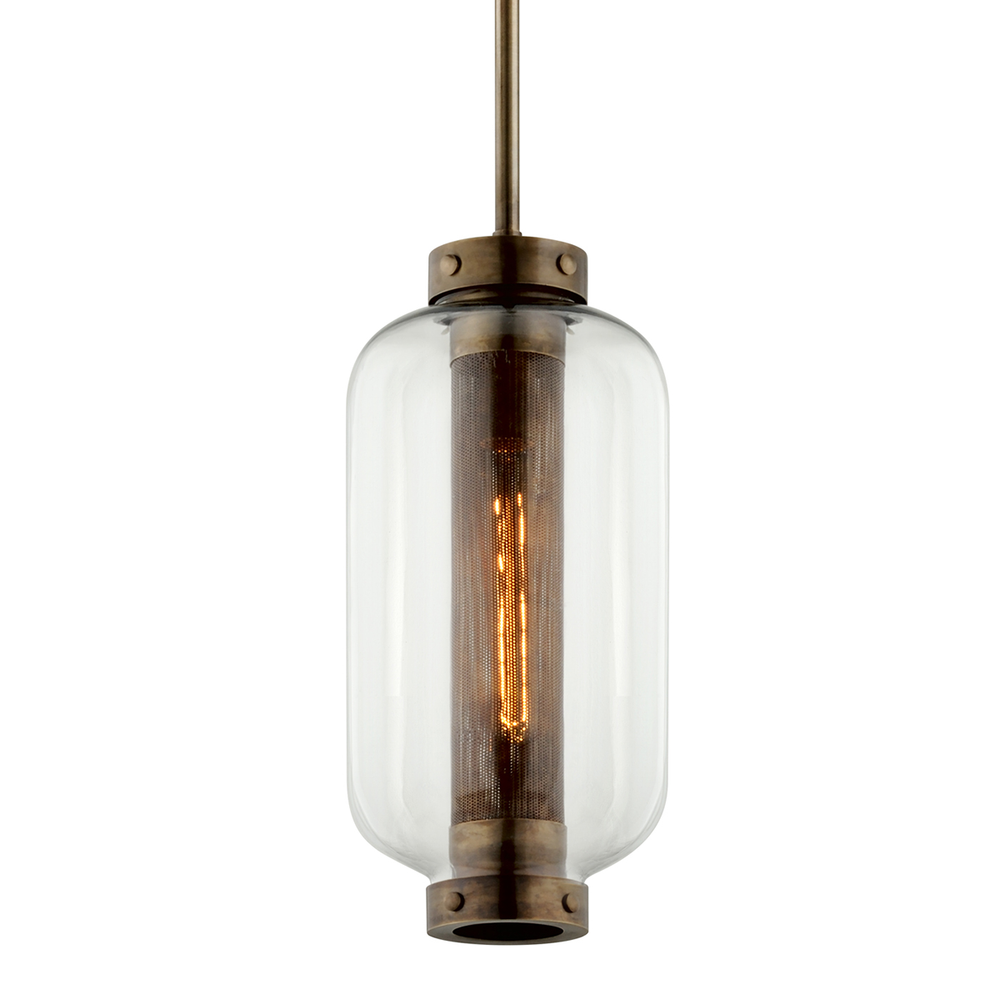 Troy Lighting Atwater Outdoor Pendant Light Aged Brass - Decolight Ltd 