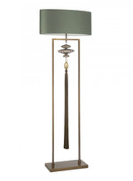 Heathfield Constance Antique Brass & Green Floor Lamp