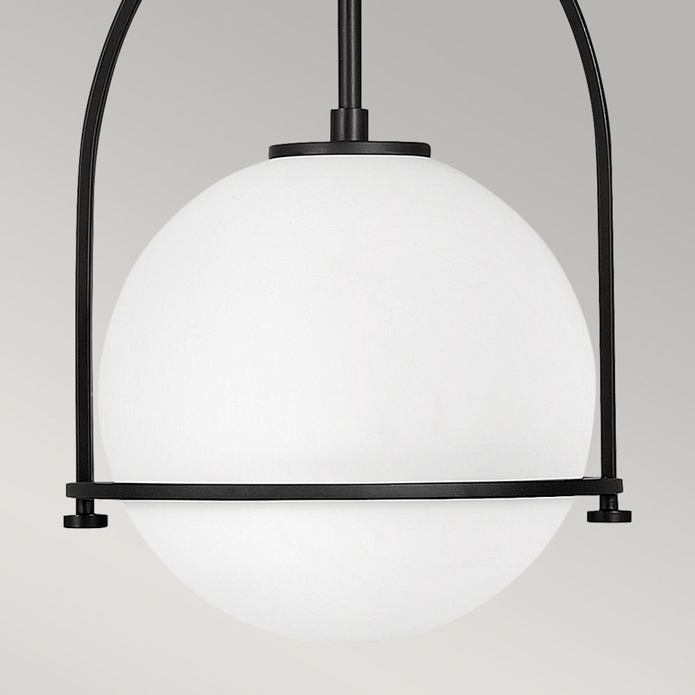 Quintiesse Somerset 1 Light Medium Pendant  Black - Decolight Ltd 