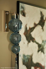 Heathfield Medina 3 Ball Opal Jade Nickel Wall Light