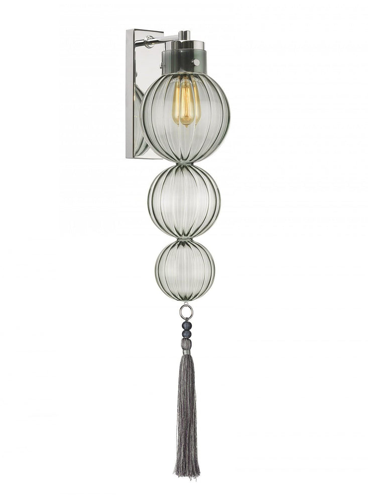 Heathfield Medina 3 Ball Opal Jade Nickel Wall Light - Decolight Ltd 