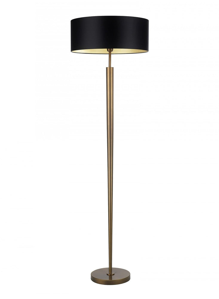 Heathfield Torchere Antique Brass Floor Lamp - Decolight Ltd 